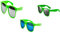 Ciffre 3 er Set Nerd Sonnenbrille Partybrille Festival Sunglass Stil Atzen Brille Grün verspiegelt D934