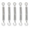Mecollection 5pcs M8 Stainless Steel 304 Hook & Eye Turnbuckle Hook Wire RopeTension
