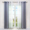 HongYa 2er-Pack Farbverlauf Gardinen Transparenter Voile Vorhänge Schals mit Ösen H/B 175/140 cm Grau
