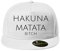 OwnDesigner Hakuna Matata Baseball Cap - Unisex Mütze, Kappe für Herren und Damen, einfarbige Basecap, rundum geschlossen (95-Cap-Weis)