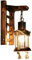 Antik Vintage Industrielle Style Holz Wandleuchte Rustikal Holz Wohnzimmer Wandlampe Metall Glas E27-Fassung Wandbeleuchtung Nachttisch Wandlampe Für Restaurant, Gang, Korridor, Eingang, Bar, Cafe,A