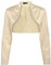 Bolerose Formale Raso a Maniche Lunghe Bolero (Oro Champagne, 5XL)