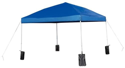 Flash Furniture Pop-Up-Veranstaltungszelt mit geradem Bein, 3 x 3 m, Blau