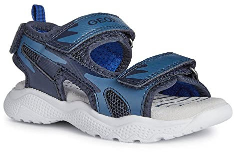 Geox Garçon J Sandal Splush Boy Sandales, Navy/Avio, 31 EU