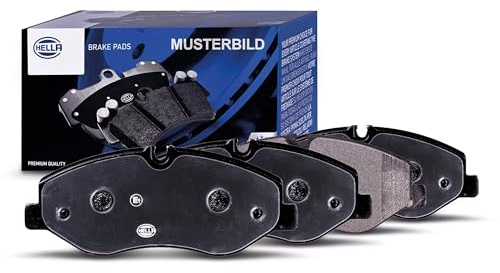 HELLA 8DB 355 025-811 Bremsbeläge - für Verschleißwarnanzeige vorbereitet | Kompatibel mit: AUDI A4 Allroad B9, A4 B9, A4 B9 Avant, A5, A5 Cabriolet, A5 Sportback, A6 Allroad C8, A6 C8, A6 C8 Avant