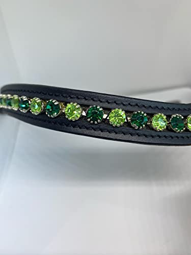 Euroriding Stirnband Glitzer schwarz/dunkelgrün Warmblut