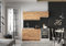 PEGANE Cuisine complète Mila 5 éléments Couleur chêne Artisan avec Plan de Travail Inclus - Longueur 120/180 cm
