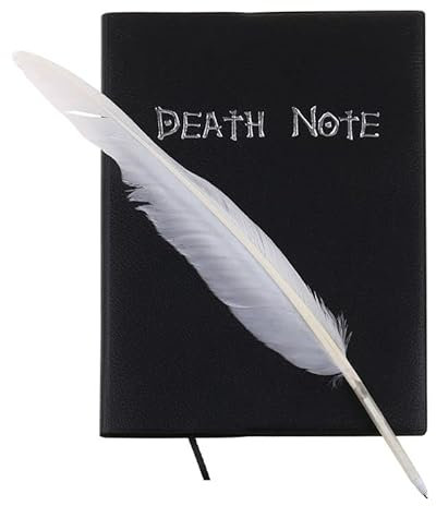 Smart Leder-gebundene Death Note Cosplay Notebook und Feder Stift Journal für Animation, Kunst und Schreiben