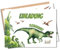 MeinBaby123® 10 Einladungskarten Kindergeburtstag Jungs | süße Geburtstagseinladungen für Kinder | Dinosaurier Einladungskarten | inkl. 10 Briefumschläge | Premium Qualität (Dino V3)