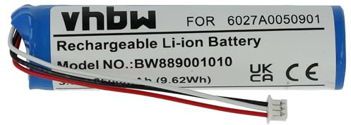 vhbw Batterie Remplacement pour Tomtom 6027A0050901, 6027A0131301, L5, Malaga pour GPS, Appareil de Navigation (2600mAh, 3,7V, Li-ION)