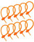 sourcing map Reusable Zip Ties, 6 Inch Silicone Ties Bag Clips, All-Purpose Silicone Ties, Cable Ties, Bread Tie, Household Twist Ties, Reusable Twist Ties (Neon Orange Pack of 20)