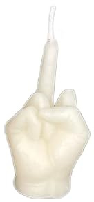 Kreative Mittelfingerförmige Geste Duftkerzen Nische Lustige Witzige Geschenke für Festival Hochzeit Requisiten und Einweihungsparty (Weiß)