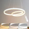 ZMH Pendelleuchte Esstisch Hängelampe LED: 40CM Weiß Hängend Lampe Dimmbar Hängeleuchte Design Esszimmerlampe Modern Esstischlampe mit Fernbedienung Pendellampe für Wohnzimmer Schlafzimmer Küche