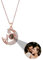 Personalisierte Foto Projektion Halskette mit Bild im Inneren benutzerdefinierte Bild Halskette Mond Stern Anhänger Halskette 925 Sterling Silber Katze Mond Halskette Lovely Katze Halskette für Frauen