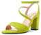 Castamere Mujer Chunky Ancho Alto High Heel Abierta Punta Correa Tobillo Sandalias Dress de Boda 8 CM Heels Verde Lima Ante 40 EU