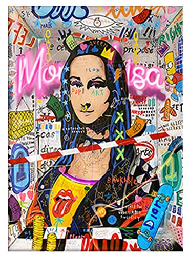 SHEGZHUC Peinture diamant femme 40x50 cm – Peinture par numéros adultes – Pop Art Filles Couleurs fluo