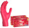 ARNOMED Gants jetables rouge, gants nitrile taille L, gant jetable 200 pièces (2 boîtes), gants en nitrile non poudrés & sans latex, gants jetable cuisine, gants a usage unique en XS, S, M, L & XL