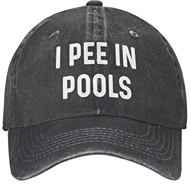 FJAUOQ I Pee in Pools Hut für Männer Baseball Caps mit Design Caps, Schwarz , One size