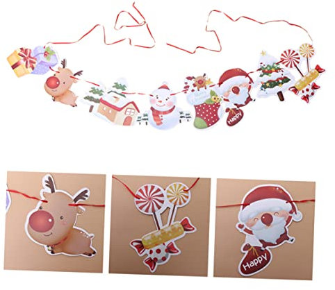 Gadpiparty Weihnachtsfahne Hängender Geburtstagswimpel Weihnachtsgirlande Aus Papier Weihnachtspapier Zum Aufhängen Flaggendekoration Zum Aufhängen Weihnachtsdekoration Banner Weihnachten