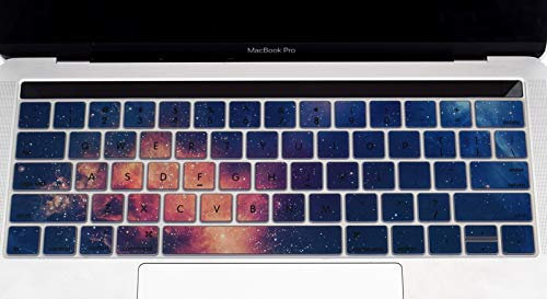 Funut Keyboard Cover for MacBook Pro Keyboard Cover with Touch Bar 13 and 15 inch 2019-2016 (Model: A2159 A1989 A1990 A1706 A1707), Ultra Thin Silicone Keyboard Skin Protector Cover,Flame Cloud