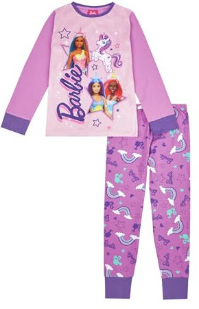 Barbie Pyjamas PJs Set, Doll Gifts for Girls, Nightwear 3-4 Years Pink