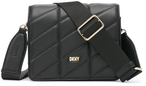 DKNY Damen Bodhi Square Crossbody, Schwarz/Gold