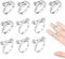 HAOXYO 10 Stück Häkelring,Strickring zum Häkeln,Metall Häkelringe Finger,Verstellbarer Crochet Ring,Zwei Arten Häkel Zubehör Häkelringe Set (Silber)