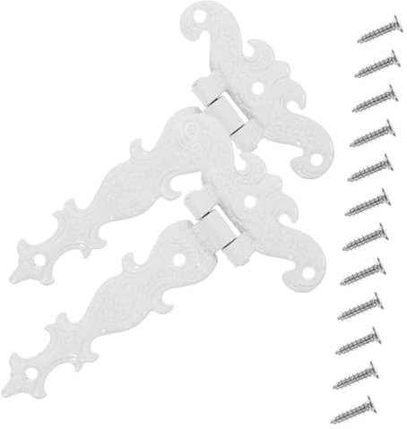 jojofuny 2pcs Heavy Duty Retro Hinges for Wooden Gates and Doors Construction for Sheds Fences Barns Easy to Install and Remove