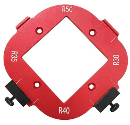 Gabarit de gabarit pour toupie à rayon, 4 en 1 Rond Alliage d'aluminium Gabarits de gabarit de toupie à rayon rapide Echelle claire Haute précision Gabarits de gabarit de toupie