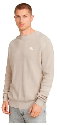 G-Star Herren Detailed Knitted Pullover, Weiß (Whitebait D25111-C868-1603), L