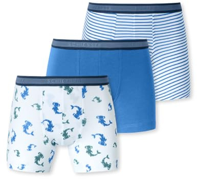 Schiesser Jungen 3 PACK Unterwäsche Boxershorts - 95/5 Organic Bio Baumwolle - Größe 92 bis 173