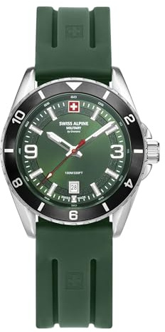 swiss alpine military Herren Uhr Analog Quarz 7034.1 Silikon