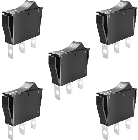 SCOOYUCK 5 Interruptores Basculantes SPDT Conmutador Interruptor 3 Posiciones 13,5 mm x 30 mm 3 Polos ON/ON 12 V 24 V 125 V 250 V para Coche, Barco, Electrodomésticos