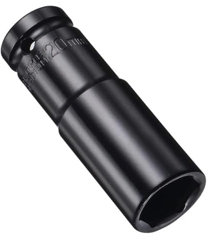 Juttzzei Deep Impact Socket - 1/2 Inch Drive by 20mm, Heat-Treated CR-V Steel Socket with 78mm Length, 6-Point Metric Sizes for Car & Home Repair
