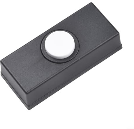 Feegow Doorbell Push Button, Black Doorbell Button,Reliable Wired Doorbell Chime Button, Convenient Functionality, Smooth Functioning