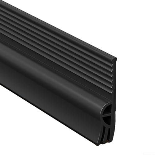 FACULX Doors Draft Excluder Tape, Door Draft Excluder Strip,Door Bottom Sealing Strip, Air Leakage Strip, Rubber Sealing Strip Soundproof Door Seal Strip Door Frame Draught Excluder(dark grey)