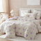 Tospass Aimer Housse de Couette Peluche 140x200 Blanc Violet Motif de Cœur Shaggy Furry Faux Fur Hiver Parure de lit Flanelle Fuzzy avec Fermeture Éclair Linge de Lit avec 1 Taie d'oreiller 65x65cm
