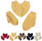 XQILGVF Lustige Händchen haltende Handschuhe, Paarhandschuhe, warme Winterhandschuhe aus Strick, 2-Personen-Fäustlinge als Geschenk für den Partner (Yellow,One Size)
