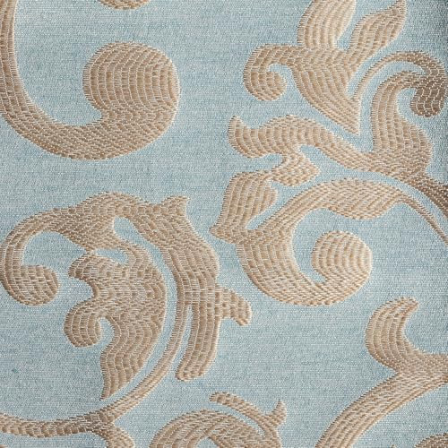 Tessuto Al Metro LORENA Jaquard Damascato Vari Colori Tendaggi Tappezzeria Divani Rivestimento Arredo Cuscino Tende Tovaglie Poltrone H 3.00 CM (Azzurro C6, Tagliato al metro)