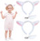 TUONYIS 4 Stücke Tier Lamm Kostüm Set, Schaf Lammohren Stirnband Schwanz Set, Schaf Stirnband mit Ohren, für Tierkostüm Cosplay, Erwachsene, Kinderkostüm, Partyzubehör (Weiß, Rosa)