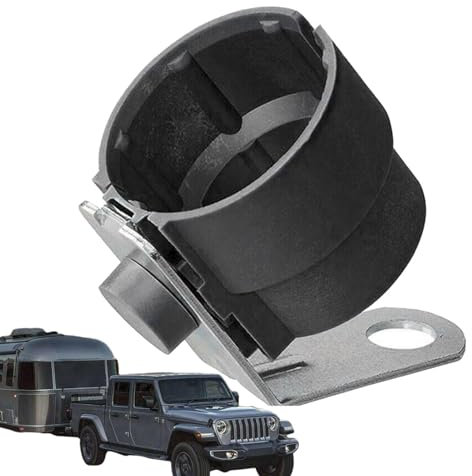 Support de prise de remorque – Retenue de prise, fixateur de connecteur de remorque | Support de protection robuste pour fiches de remorque à 7 et 13 broches, garantit un montage sûr et durable, une u