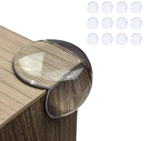 GADGETTO Eckenschutz für Babys – 12 Stück mit extra 3M Klebepad transparent – Ecken- & Kantenschutz rund für Verschiedene Möbel – Sicherheit für zuhause