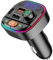 Adattatore Bluetooth 5.3 per auto, ricevitore radio trasmettitore FM Bluetooth senza fili con lettore di bassi e retroilluminazione a LED, chiamate a mani libere, 2 USB e USB C