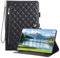 Vaitasy Funda para Samsung Galaxy Tab S2 9.7 Pulgadas 2015 SM-T810/T815 Correa de Mano Cremallera Cierre Bolsillo Cover Business Cuero PU Carcasa para Galaxy Tab S2 9.7 Negro