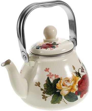 UTHCLO Bouilloire Émail Décorative Infuseur Amovible Pour Thé Idéale Pour Cuisinière Et Service De Boissons Chaudes