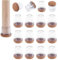 AWBEOT 16 Stück Stuhlbeinkappen Rund Transparent Schutzkappen für Stuhlbeine Filzgleiter für Stühle Stuhlbeinschoner Bodenschutz für Holzböden und Fliesenböden, [S](14-19 mm)