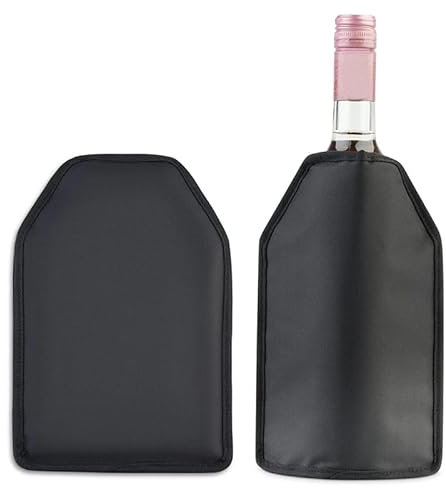 set 2 Enfriador de Vino Reutilizable Portátil Funda Botella Gel Térmico Rápido Frío Universal para Champán Cerveza Cava Regalo faja Camping Picnic Accesorio Bebida Refrescante Playa Eventos Elegante