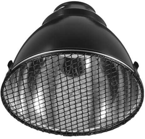 HOMOBABE 1 Satz Reptilien Wärmelampe Abdeckung Teiliges Aluminium Lampenschirm mit Schutznetz für Terrarien Geeignet für Schildkröten Eidechsen Schlangen und Schnelle Temperatursteigerung
