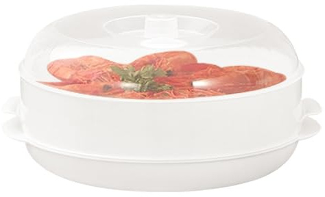 GkgWuxf Pentola a vapore per microonde, multifunzionale impilabile con coperchio, pentola per riscaldamento a microonde, per pranzo, pasto, verdure, appartamento, riscaldamento, cucina, sala da pranzo