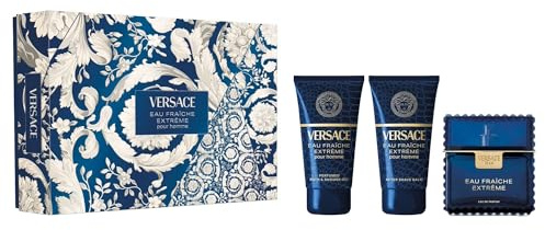 Versace Eau Fraiche Extreme Eau de Parfum Geschenkset 2025, 50 ml Eau de Parfum, Duschgel und After Shave Balsam